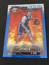 Cam Spencer Topps Chrome #130 Blue Sonar Refractor /125 (RC) 2024-25 NM+