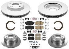 Front & Rear Coated Brake Rotors & Pads for KIA Sportage 2011 Front Wheel Drive