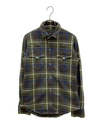 ALANUI                    Western Check Shirt green LMGA006F21AB001