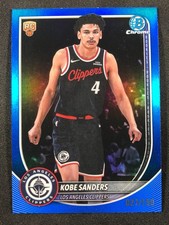 2025-26 Bowman KOBE SANDERS Blue Refractor Parallel! RC #'d /150!