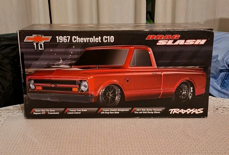 Traxxas Drag Slash Chevrolet C10 Lila 1:10 Brushless 3S 2WD RC Car Neu Ovp