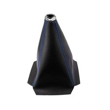 Gear Shifter Boot Cover Car Shift Knob Cover, Manual/Automatic Black Blue Seams
