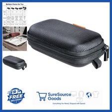 Compact Hard Case 4.3" x 2.5" for Earphones, Charging Cables, Mesh Pocket