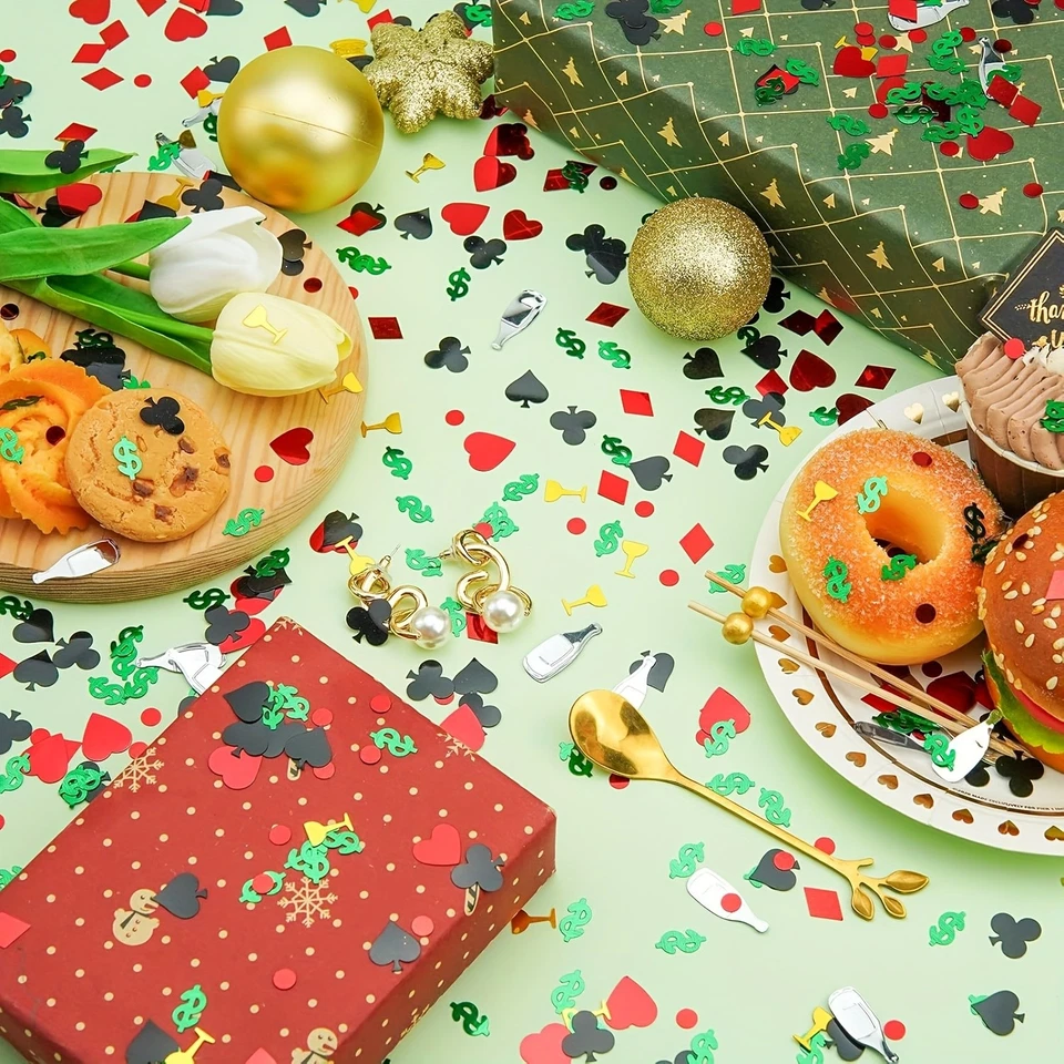 Party Confetti Metallic Heart Confetti - Scattered Confetti Birthday Decoration - Image 3 of 4