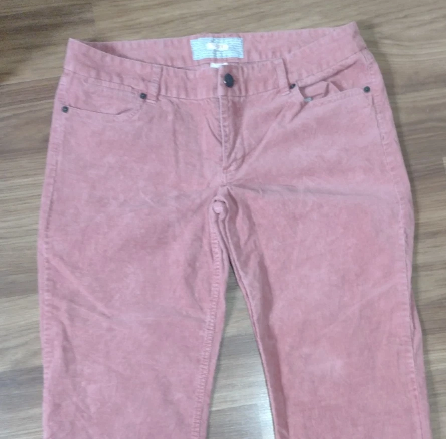 Pantalones de pana J Crew 31S Bootcut rosa coral grunge preppy para mujer Foto 3 de 4