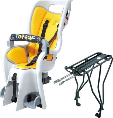 Topeak Baby Seat II Child Seat With Disc Compatible Rear Rack - Fits 29'', MTX