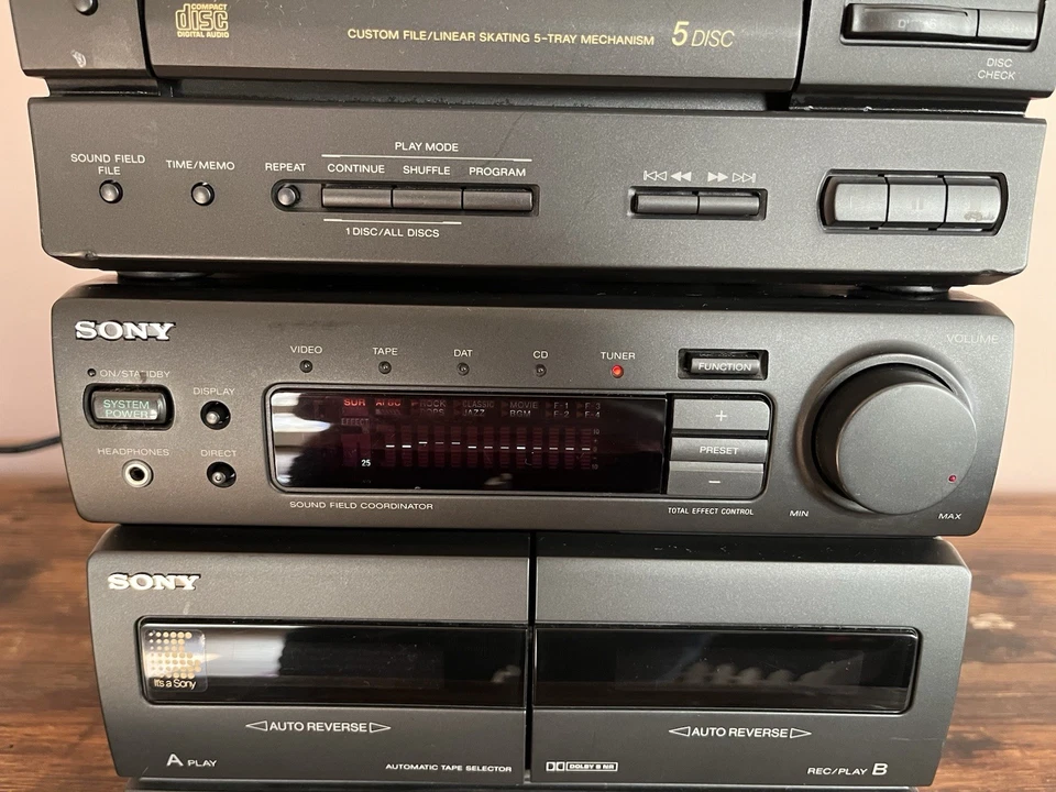 Mini sistema de componentes Hi-Fi Sony MHC-2750 1992 de colección - para piezas o reparación Foto 4 de 4