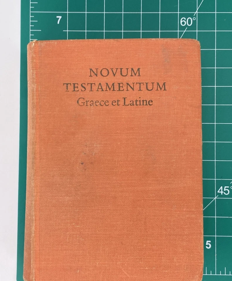 New Testament Greek Latin NOVUM TESTAMENTUM GRAECE ET LATINE 1962 Nestle Germany - Image 2 of 4
