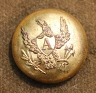 Civil War Gilt Artillery A Button Scarce RAISED Back Mark WADHAM & WEBSTER