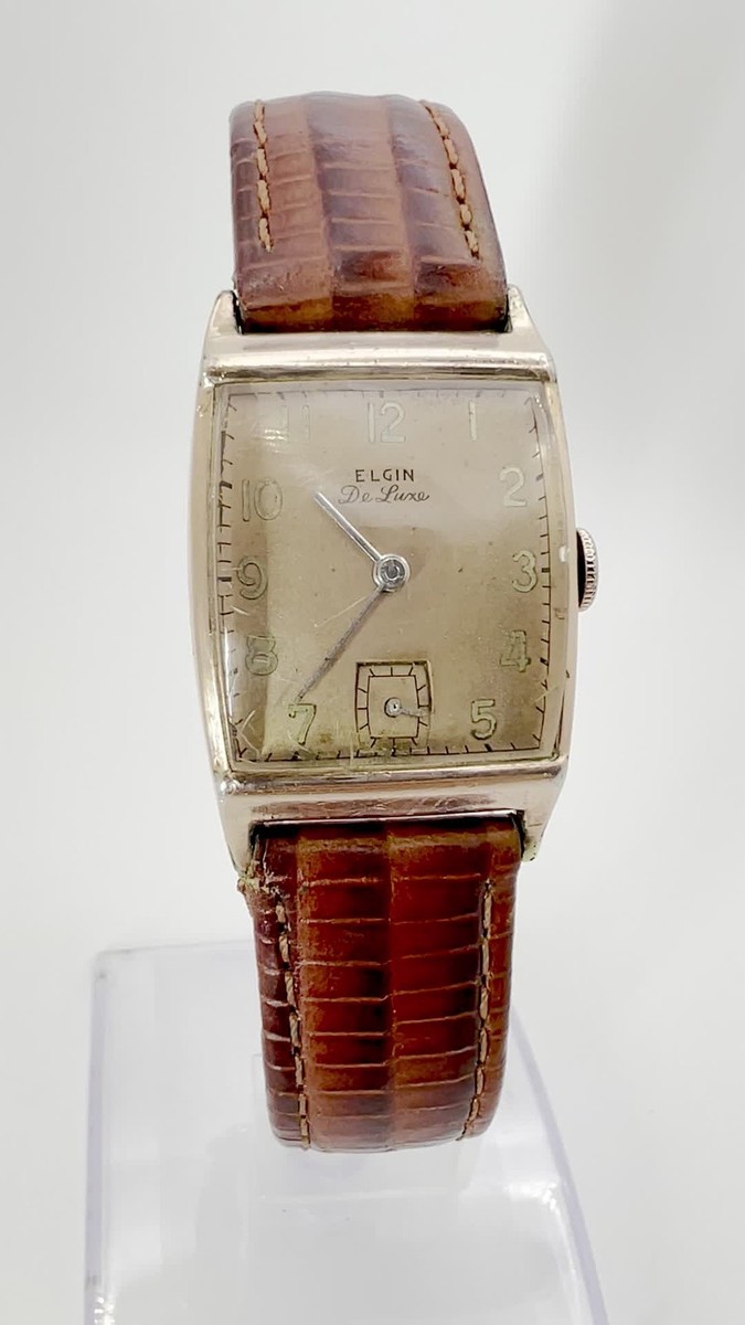 Vintage Rare 1950's Elgin Rose 10K Gold Filled Salmon Dial