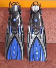 AQUALUNG FINS. SLINGSHOUT POWER FINS LARGE/ X LARGW. BLUE/BLACK