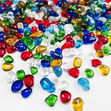 Rainbow Glass Aquarium Pebbles 0.85lb 6-9mm Fish Tank Gravel Vase Filler Craft