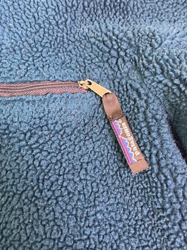 Vintage Patagonia Deep Pile Fleece Full Zip Jacket Made In USA Large - Picture 4 of 9