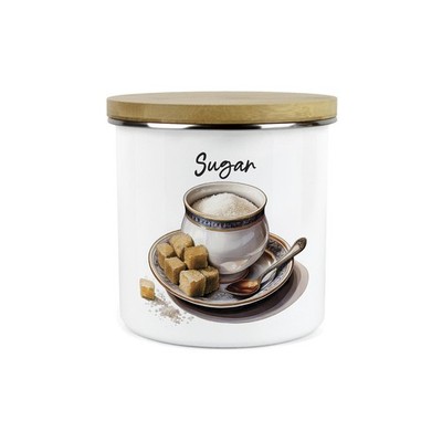 Tasse & Untertasse Zuckerdose - Küche Trinkgeschirr Aufbewahrung Behälter Geschenk