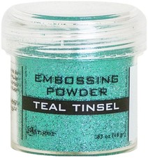 Ranger Embossing Powder-Teal Tinsel - 3 Pack