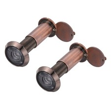 Door Eyeglass 24mm, 2 Piece Privacy, Bronze Red