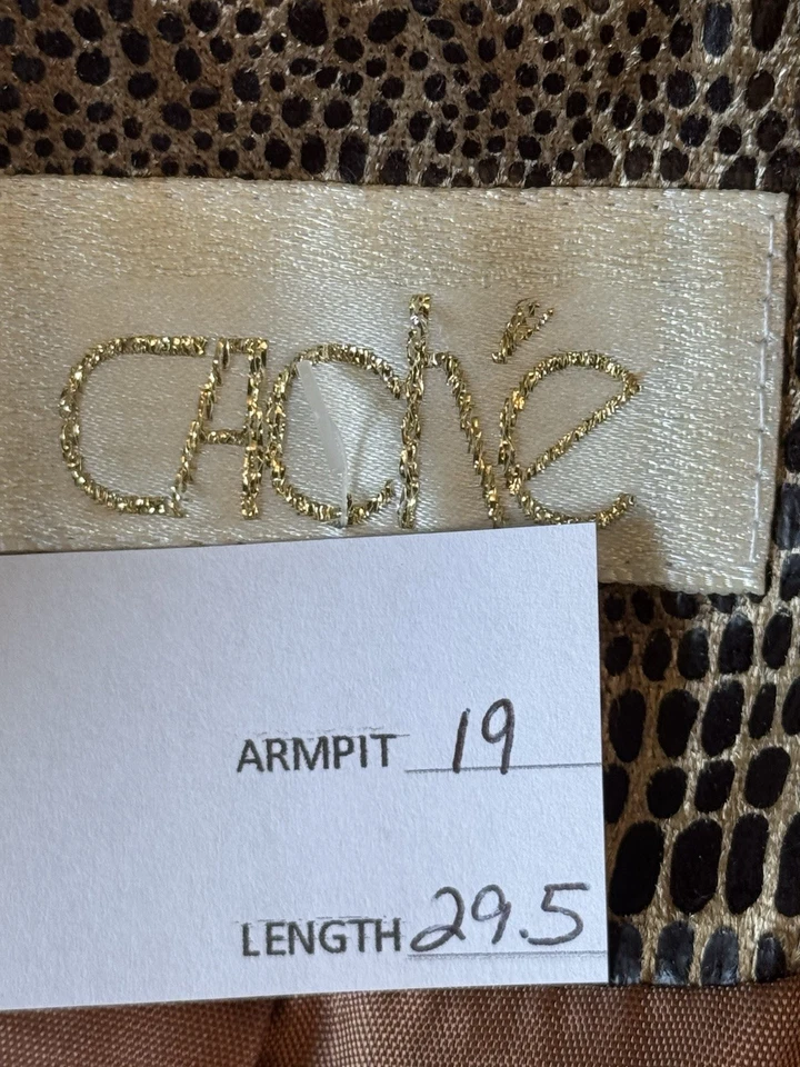 Винтажный кэш винтажный блейзер из змеиной кожи женский размер 8 глэм рок шик Y2K 90-е - Изображение 2 из 4