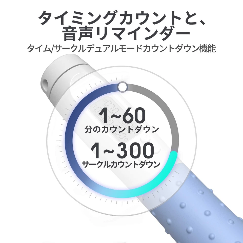 Springseil mit Gewichten Profi Fitness Anti-Rutsch Griffe Kalorienverbrauch  - Bild 3 von 4