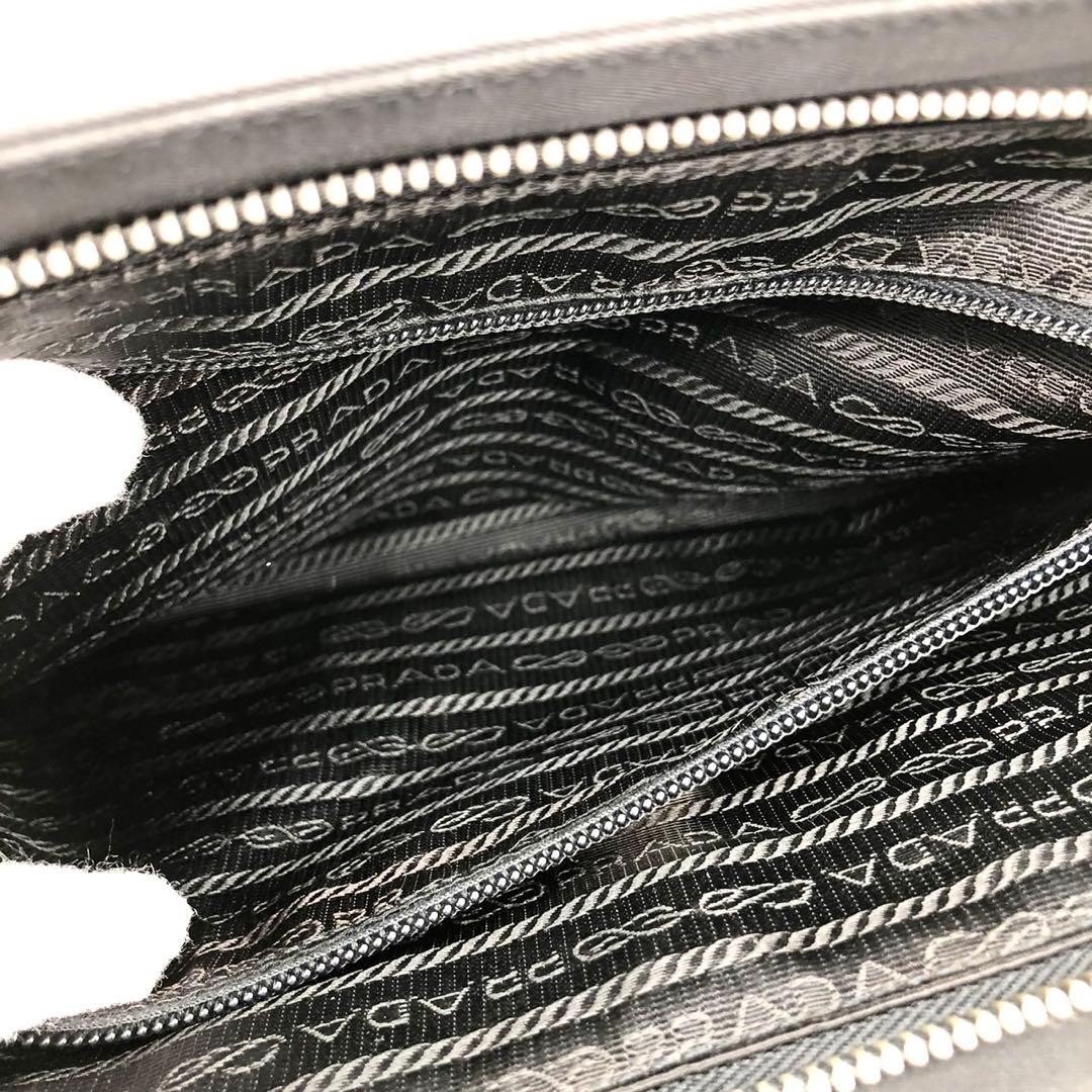 PRADA Handbag Triangle Logo Nylon Leather Black Authentic thumbnail 23