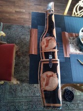 High quality Handmade leather rifle case , split, two pc., never used, Mexico