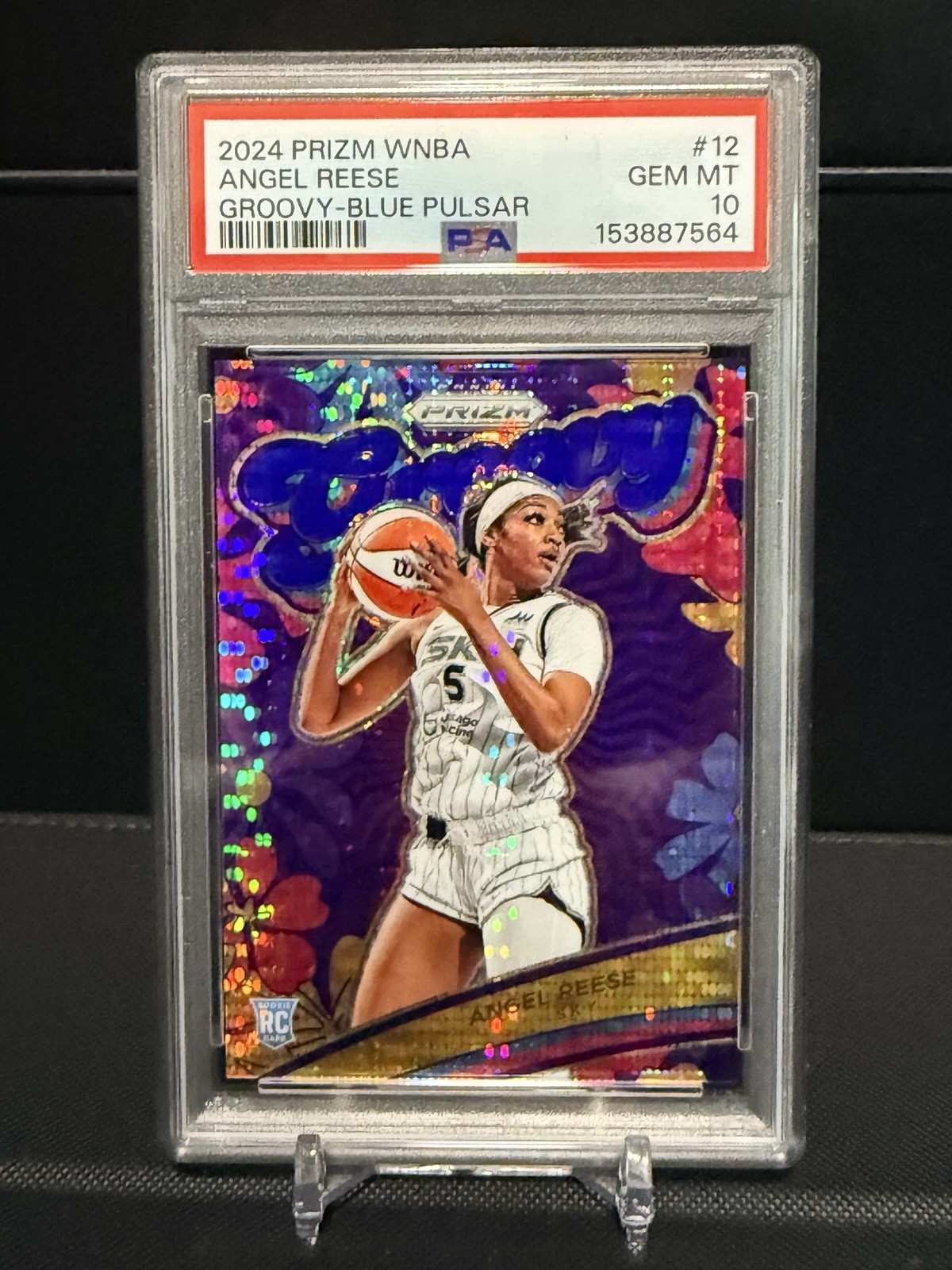 2024 Panini Prizm WNBA Angel Reese RC #12 Groovy Blue Pulsar Prizm /199 PSA 10💎