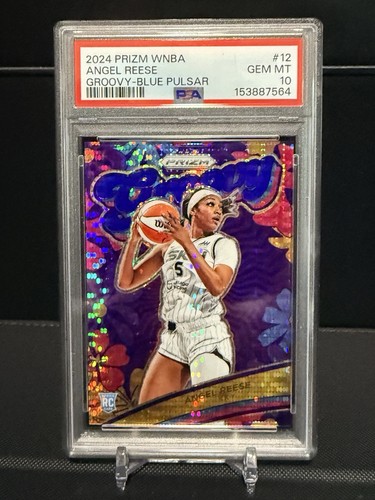 2024 Panini Prizm WNBA Angel Reese RC #12 Groovy Blue Pulsar Prizm /199 PSA 10💎