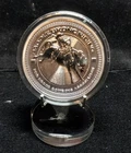 1 oz Reverse Proof .999 Silver, Texas Mint PRCA SADDLE BRONC, Capsule & Mint Box