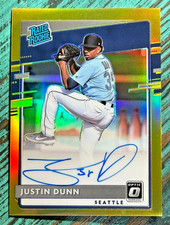 JUSTIN DUNN Mariners 2020 Optic Rated Rookie Gold Prizm Auto #RRS-JU RC 4/10