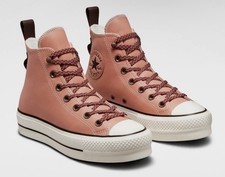 Women's Converse Chuck Taylor All Star Lift Platform High Leather  Terra Blush  