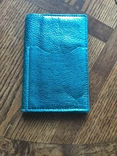 Beautiful Sojourner ‘Metallic’ Blue Leather Journal Cover with Field Notes Book