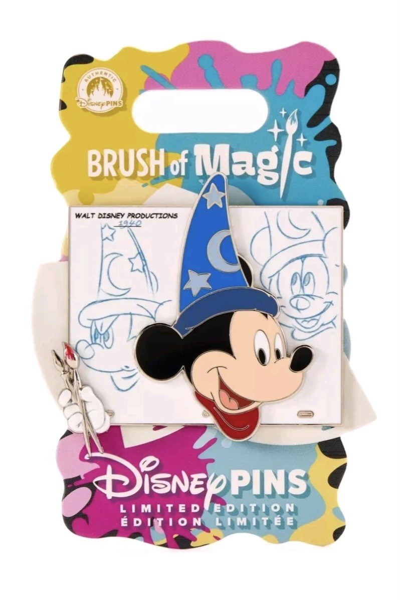 Sorcerer Mickey Brush Magic Pin Disney Limited Edition 2250 NEW In