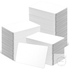 100 Pack - Blank PVC Cards Without Scratches CR80 30 Mil Plastic Cards for Photo
