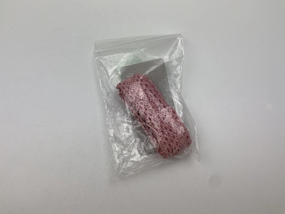 Crescent Colours Hand Dyed Trim 1” Lace Secondhand Rose 2 Yards 100% Cotton - Image 3 of 4