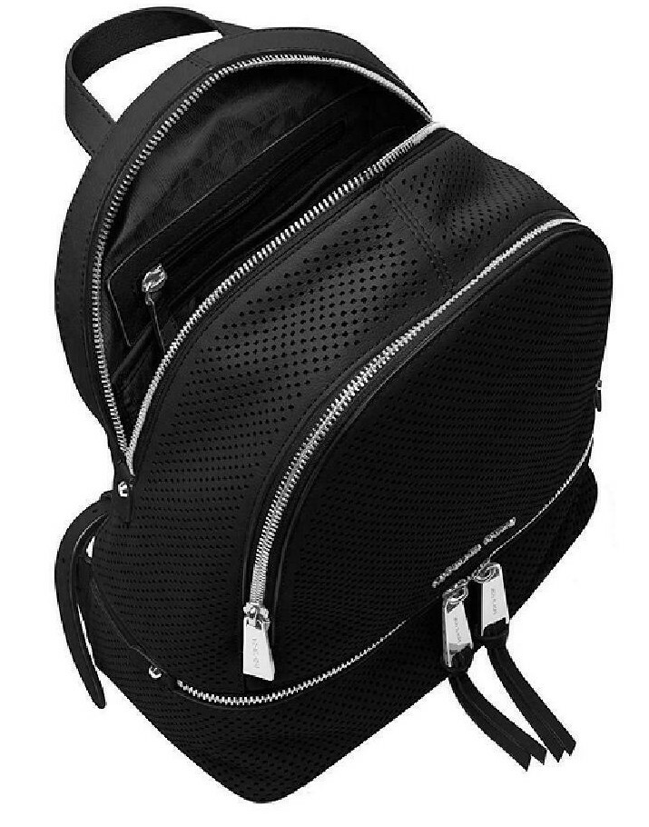 Michael Kors  rhea zip perforated leather black Michael Kors | Bags | Michael Kors Rhea Perforated Backpack  main image 2