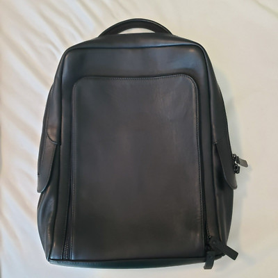 Gianni Conti Vera Pelle Black Leather Backpack Style Bag
