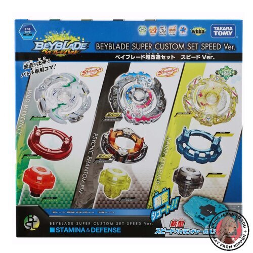 NEW Takaratomy B-65 Beyblade Burst Super Custom Set Speed Ver. Stamina ...