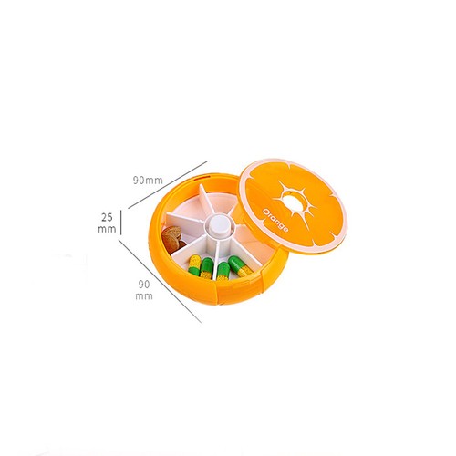 Weekly 7 Day Pill Organiser Case Box Tablet Medicine Dispenser Holder Case Round - Picture 9 of 15