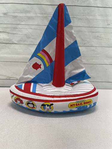 Vintage 1984 Inflatable ShelCore My Sail Boat Toy Inflatable