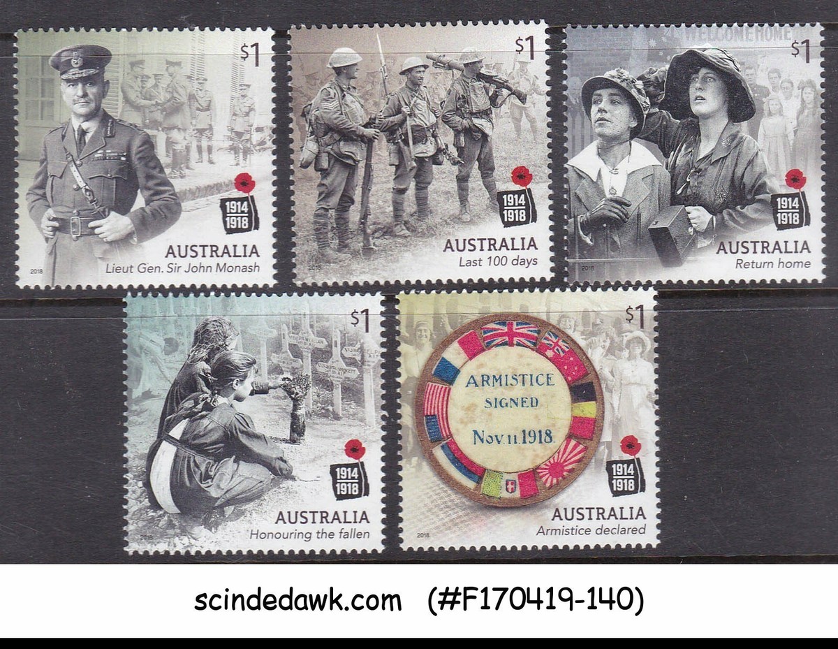 AUSTRALIA - 2018 CENTENARY OF WWI WORLD WAR I 5V MNH | eBay