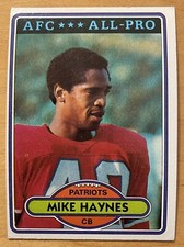 Mike Haynes 1980 Topps AFC All-Pro #415 New England Patriots HOF Excellent