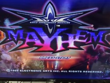 WCW Mayhem (PlayStation 1 PS1) Manual reg card & Disc TESTED See Pictures