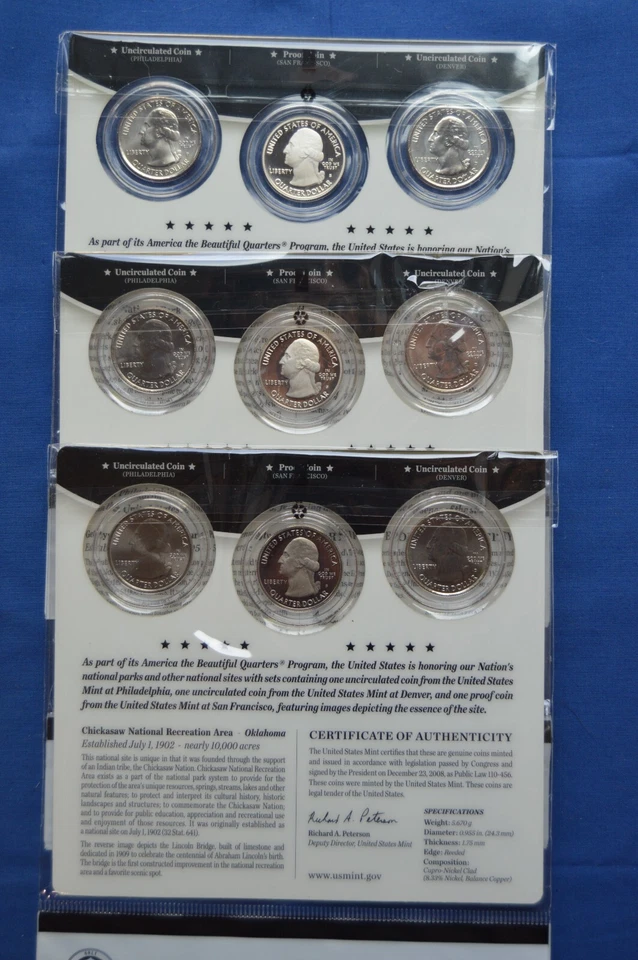 2011 P+D+S AMERICA THE BEAUTIFUL COMPLETE SET OF 3 COIN SETS (15) COINS 3ATB6-11 - Image 2 of 4