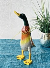 Stockente aus Holz, mehrfarbig, H: ca.30 cm, Laufente, Stockente