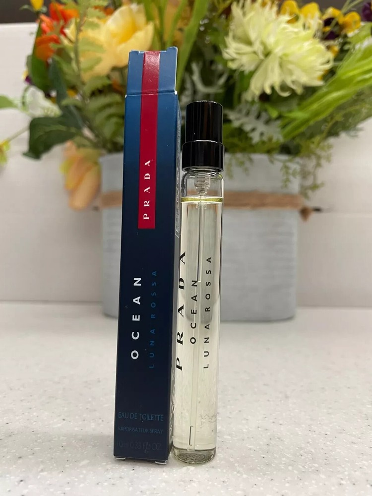 Prada Luna Rossa Ocean Eau de Toilette Travel Spray NIB 0.33 oz/ 10 ml