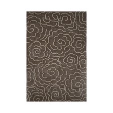 3'6"x5'6" Brown Hand Tufted Modern Wool Area Rug