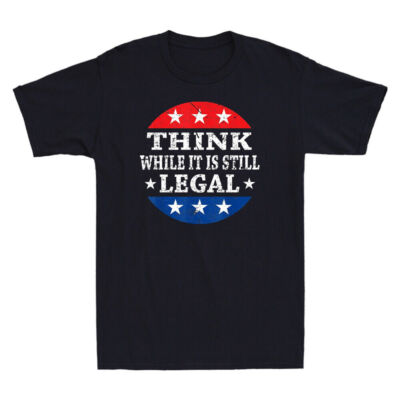 Think While Its Still Legal Anti Social Engineering Vintage Men's T-Shirt Black