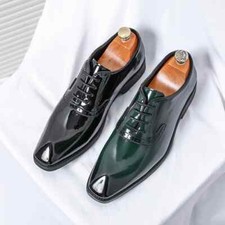 Men's Business Shoes Formal Dress Shoes Men Office Gentleman Shoes Green