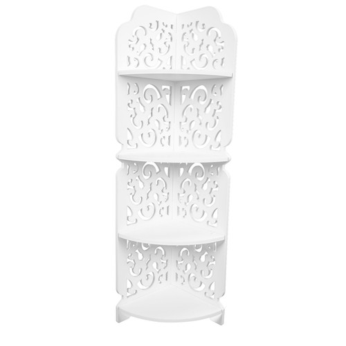 4-Tier Lace Carved Wood Corner Shelf Shelves Bookcase Holder Storage Display AU - Picture 6 of 8