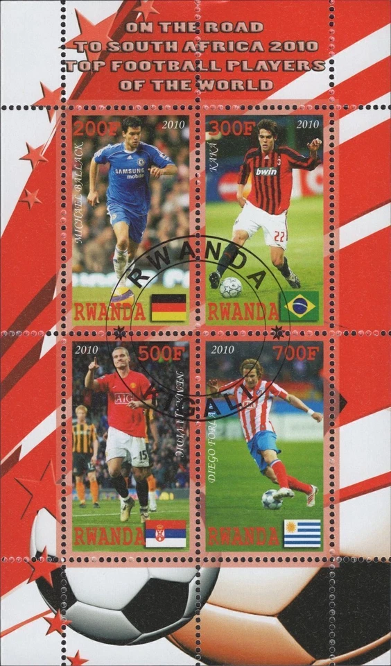 Folha de 4 lembranças de futebol esporte Argentina Brasil - Imagem 2 de 2