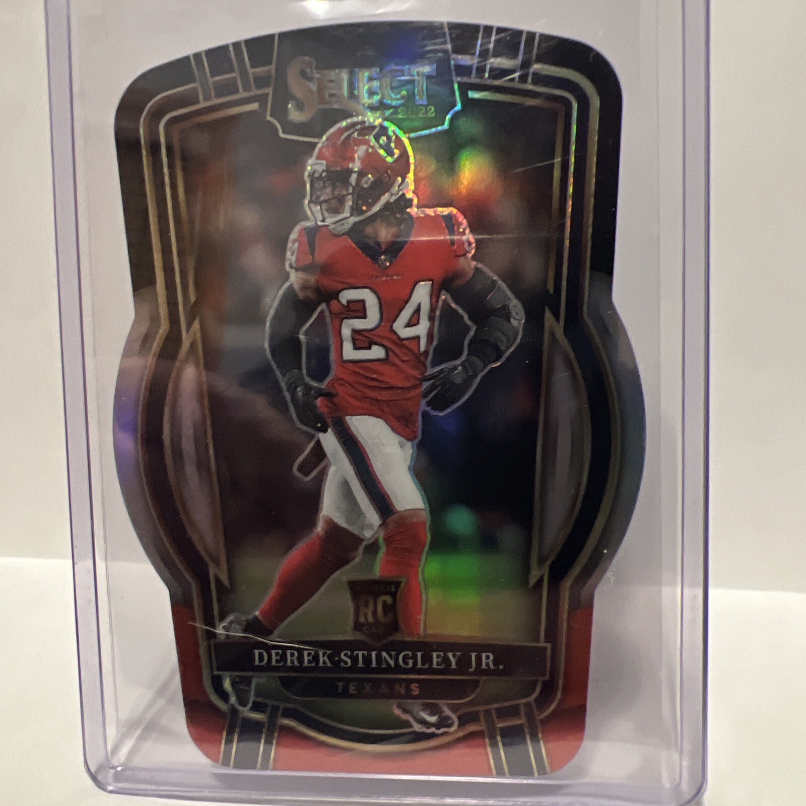 2022 Select Derek Stingley Jr Club Level Black Red Die Cut RC #262 Team Color